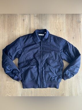 J.W. Anderson x Uniqlo Men’s Navy Blue MA-1 Bomber Jacket